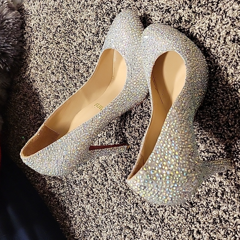 Swarovski AB crystal high heels sz 38